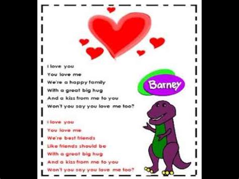 Barney songs and lyrics - Here is one of the variations I made: I hate you, you hate me, let's hit barney with a tree. Impale his head and cut his throat. YES, barneys dead. here is another song about barney: Barney is a dinosaur from your imagination, he'll stick a …